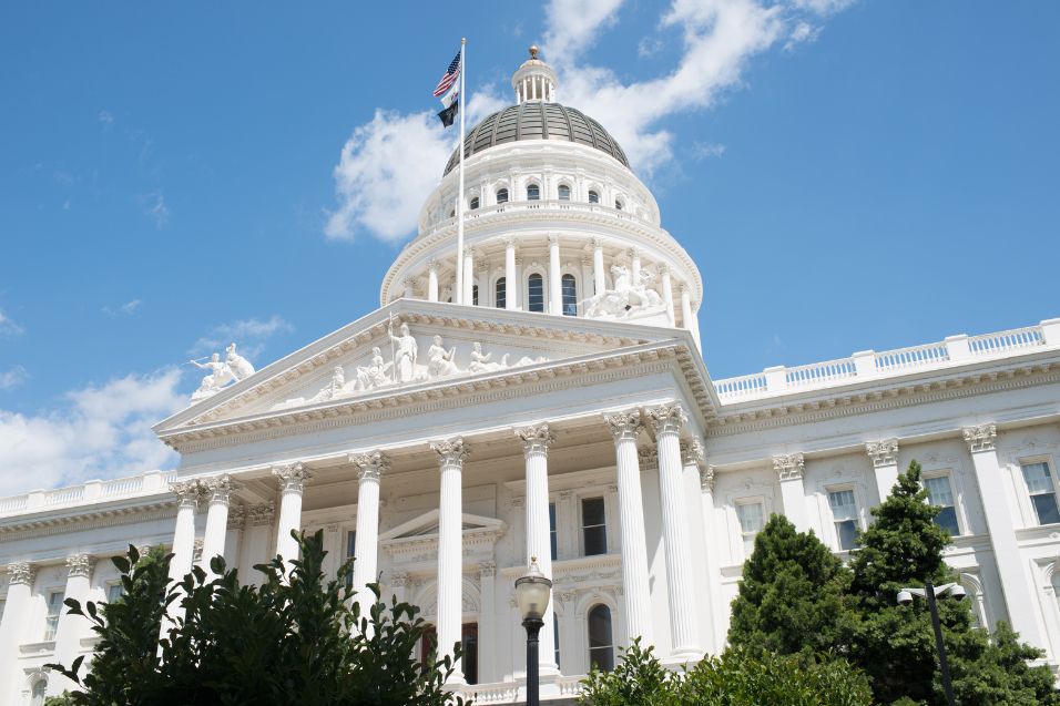 Exterior view of the CA State Capital Building